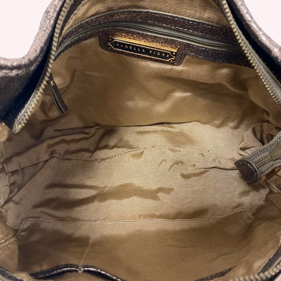 Isabella Fiore Beaded Brown Hobo Bag - Picture 2 of 9